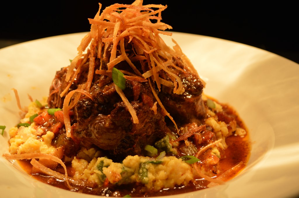 Wild Hare Caribbean Braised Oxtail over CouCou