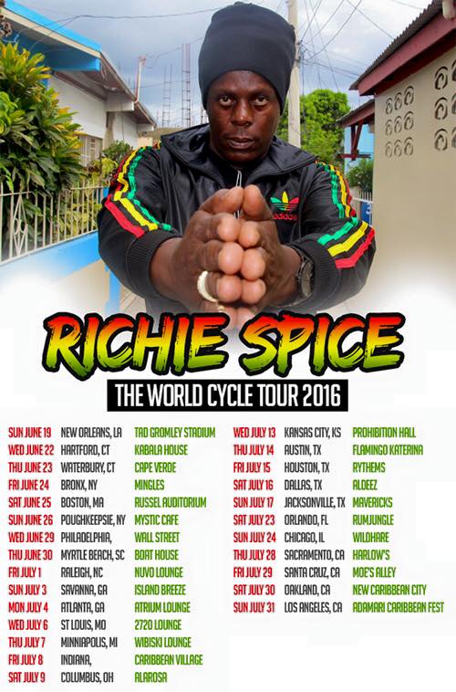 Richie Spice The World Cycle Tour 16 Wild Hare Music