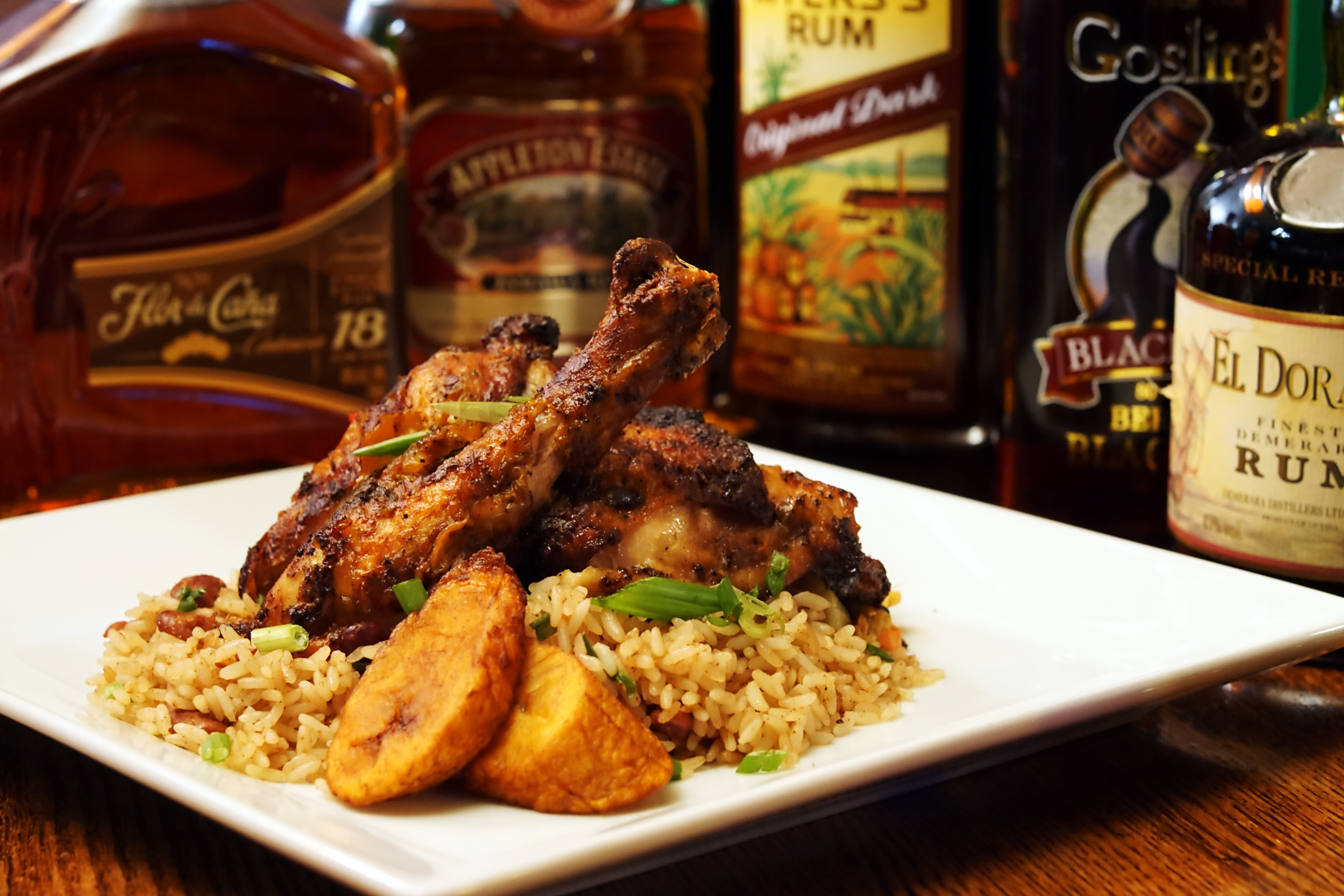 Jerk Chicken Dinner & Premium Rums